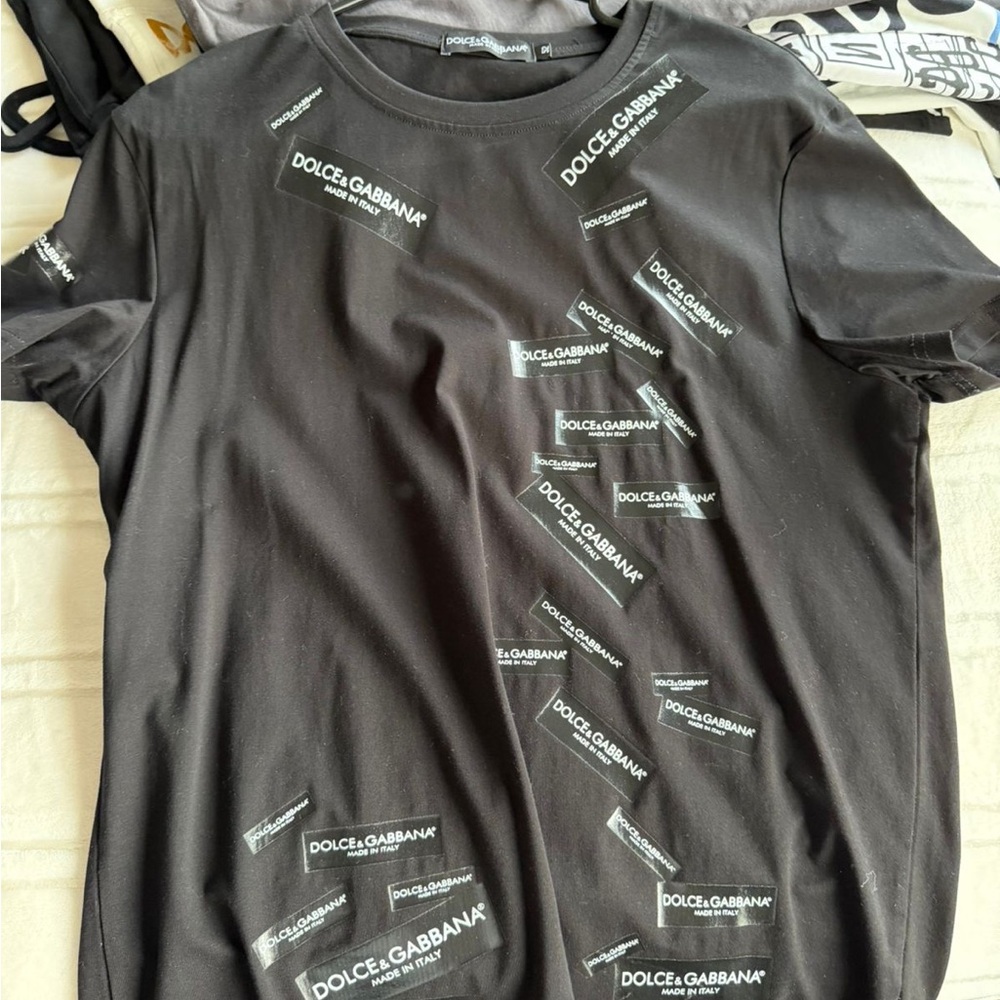 Dolce & Gabbana Charcoal Logo Tee